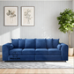 Plush Fabric 4 Seater Scatter Back Sofa