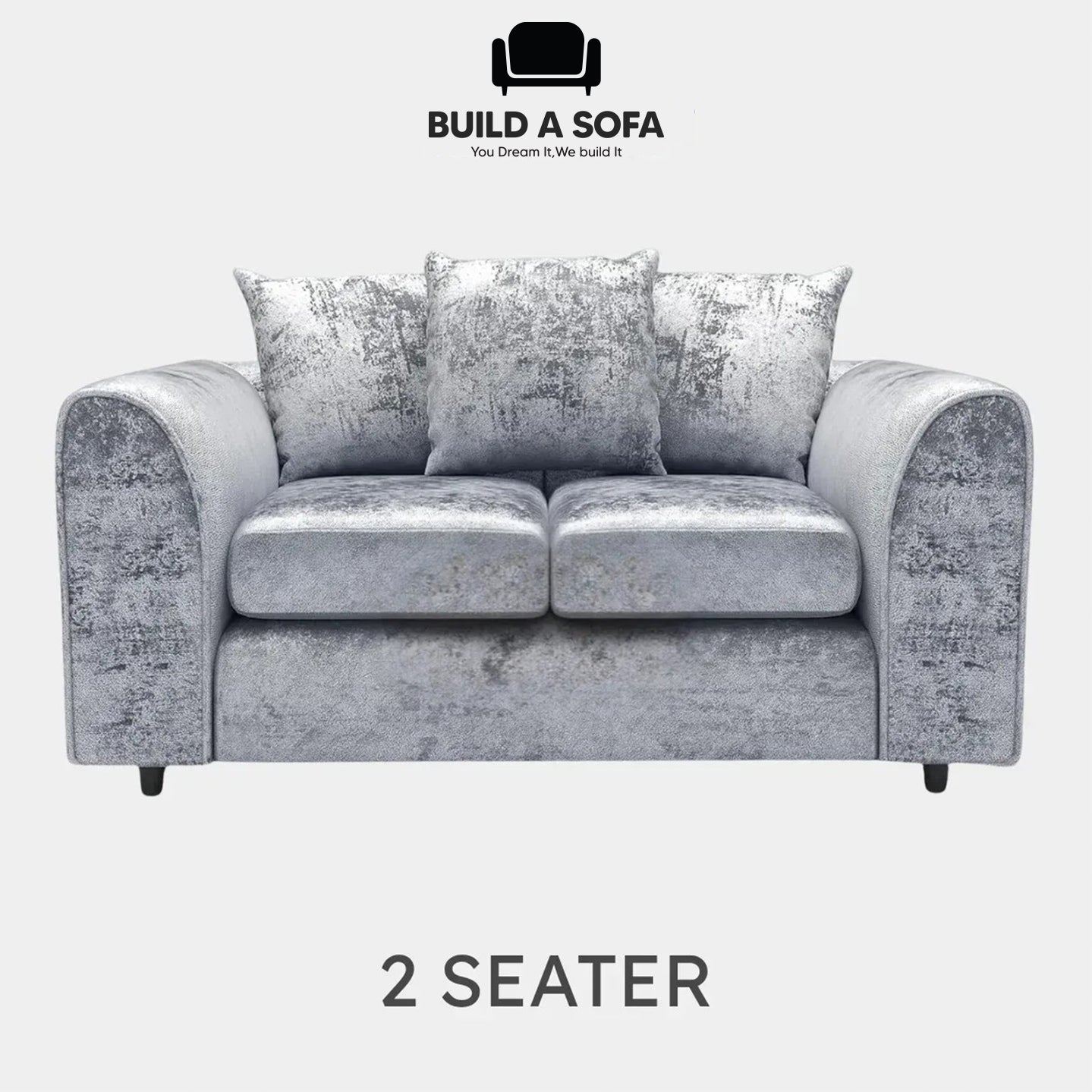 Crushed Velvet Scatter Back Sofa Set