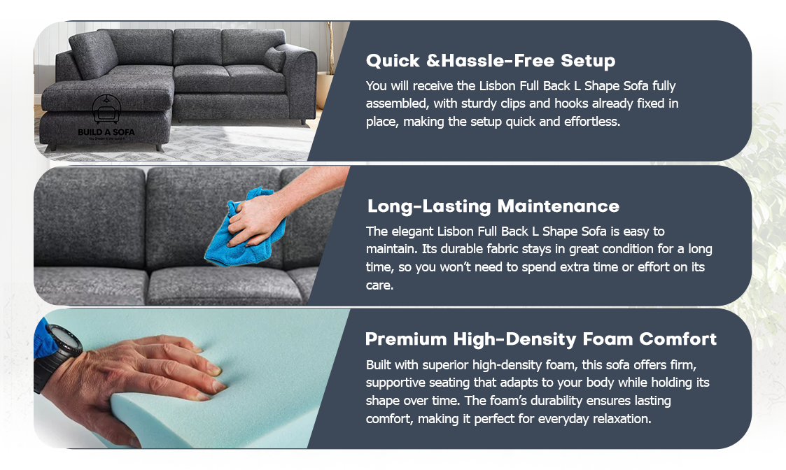 Lisbon Full Back L Shape Sofa extra image 6