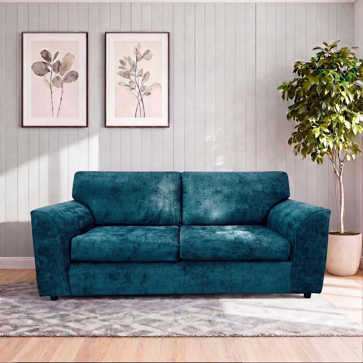 Alaska Fabric Full Back Sofa Set