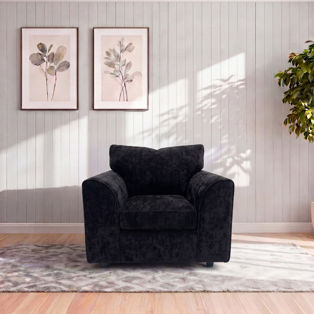 Alaska Fabric Full Back Sofa Set