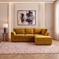 Plush Velvet Full Back L Shape Sofa