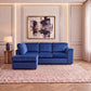 Plush Velvet Full Back L Shape Sofa