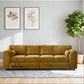 Plush Velvet 4 Seater Full Back Sofa