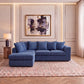 Jumbo Cord Fabric L Shape Scatter Back Sofa