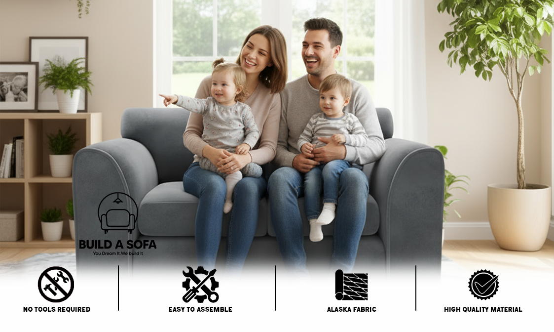 Alaska Fabric Full Back Sofa Set extra image 7