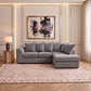 Jumbo Cord Fabric L Shape Scatter Back Sofa