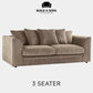 Luxury Jumbo Cord Fabric Scatter Back Sofa Set