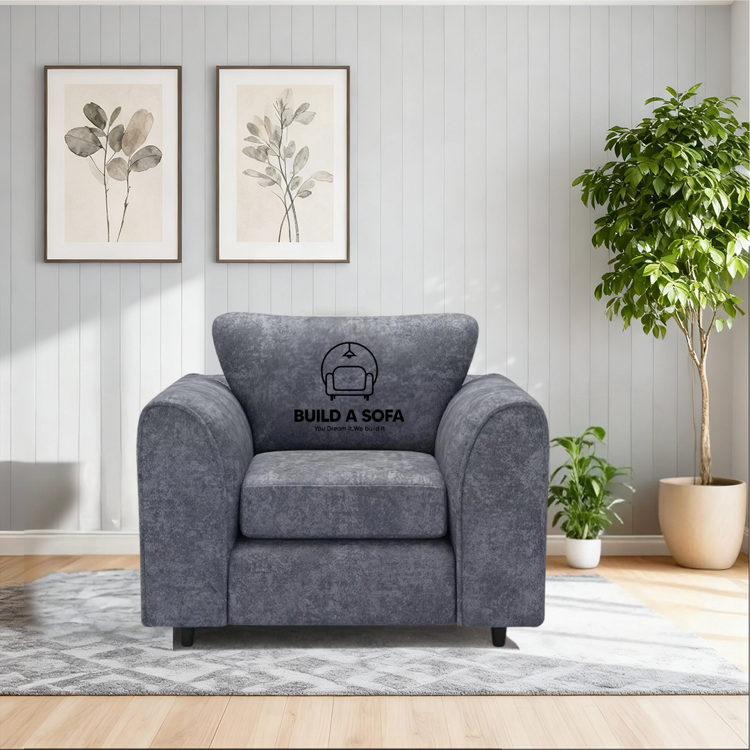 Alaska Fabric Full Back Sofa Set