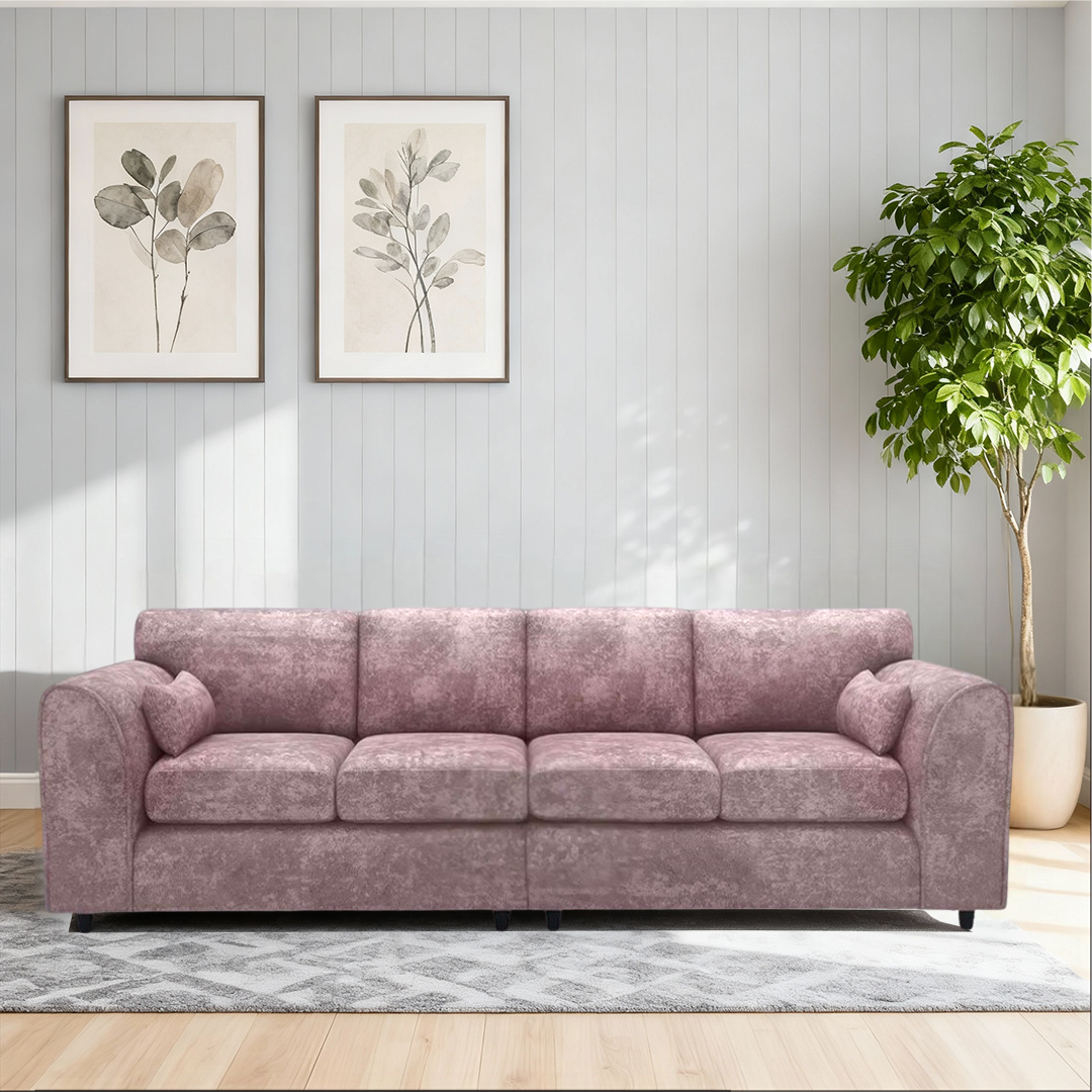 Alaska Fabric 4 Seater Full Back Sofa