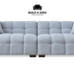 Boucle Fabric 4 Seater Scatter Back Sofa