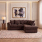 Jumbo Cord Fabric L Shape Scatter Back Sofa