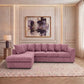 XL Jumbo Cord Fabric L Shape Scatter Back Sofa