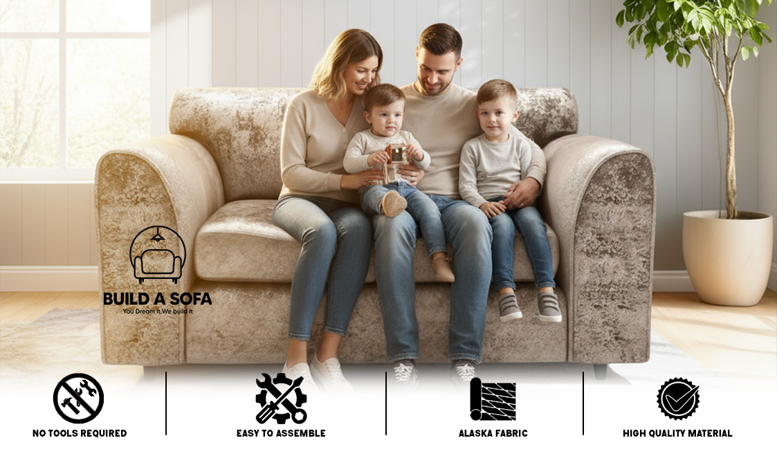 Crushed Velvet Full Back Sofa Set extra image 8