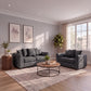 Alaska Fabric Scatter Back Sofa Set
