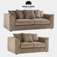Luxury Jumbo Cord Fabric Scatter Back Sofa Set