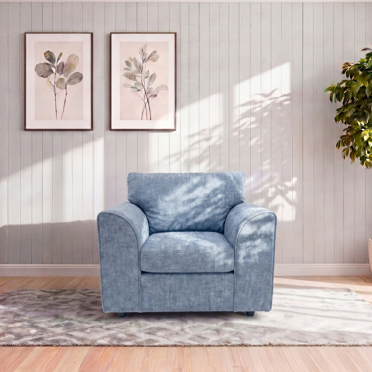 Alaska Fabric Full Back Sofa Set