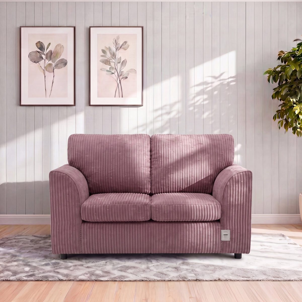 Jumbo Cord Full Back Sofa Set