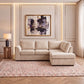 Plush Velvet Full Back L Shape Sofa