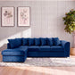Plush Velvet Scatter Back XL L Shape Sofa