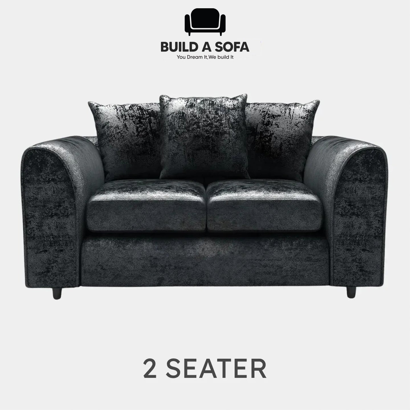 Crushed Velvet Scatter Back Sofa Set