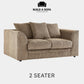 Luxury Jumbo Cord Fabric Scatter Back Sofa Set