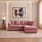 Jumbo Cord Fabric L Shape Scatter Back Sofa