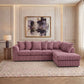 XL Jumbo Cord Fabric L Shape Scatter Back Sofa