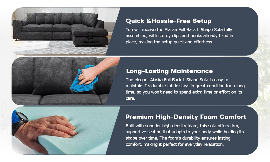 Alaska Full Back L Shape Sofa extra image 6