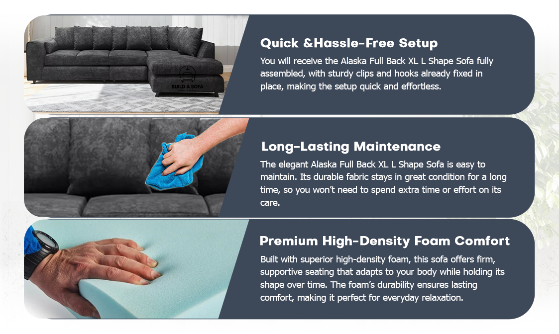 Alaska Full Back XL L Shape Sofa extra image 6