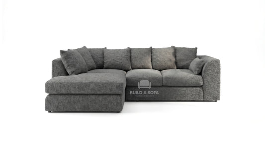 Boucle L Shaped Fabric Scatter Sofa