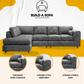 Alaska Full Back XL L Shape Sofa