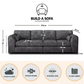 Alaska Fabric 4 Seater Full Back Sofa