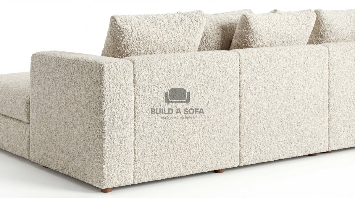 Boucle Scatter Back L Shape Sofa
