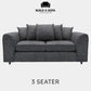 Lisbon Fabric Scatter Back Sofa Set