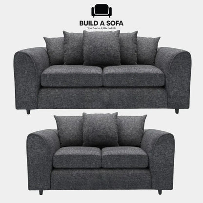 Lisbon Fabric Scatter Back Sofa Set