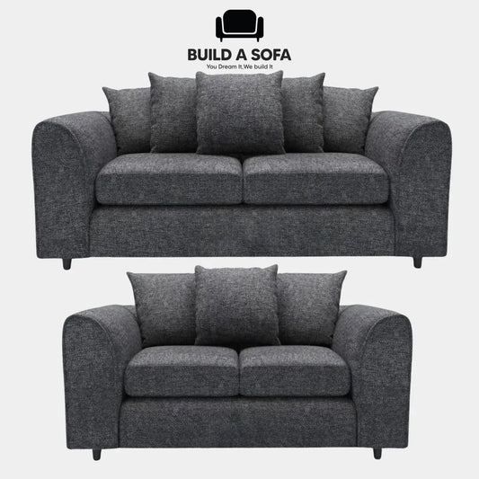 Lisbon Fabric Scatter Back Sofa Set